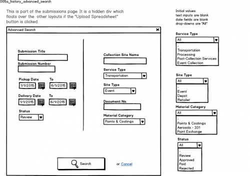 005a history advanced search